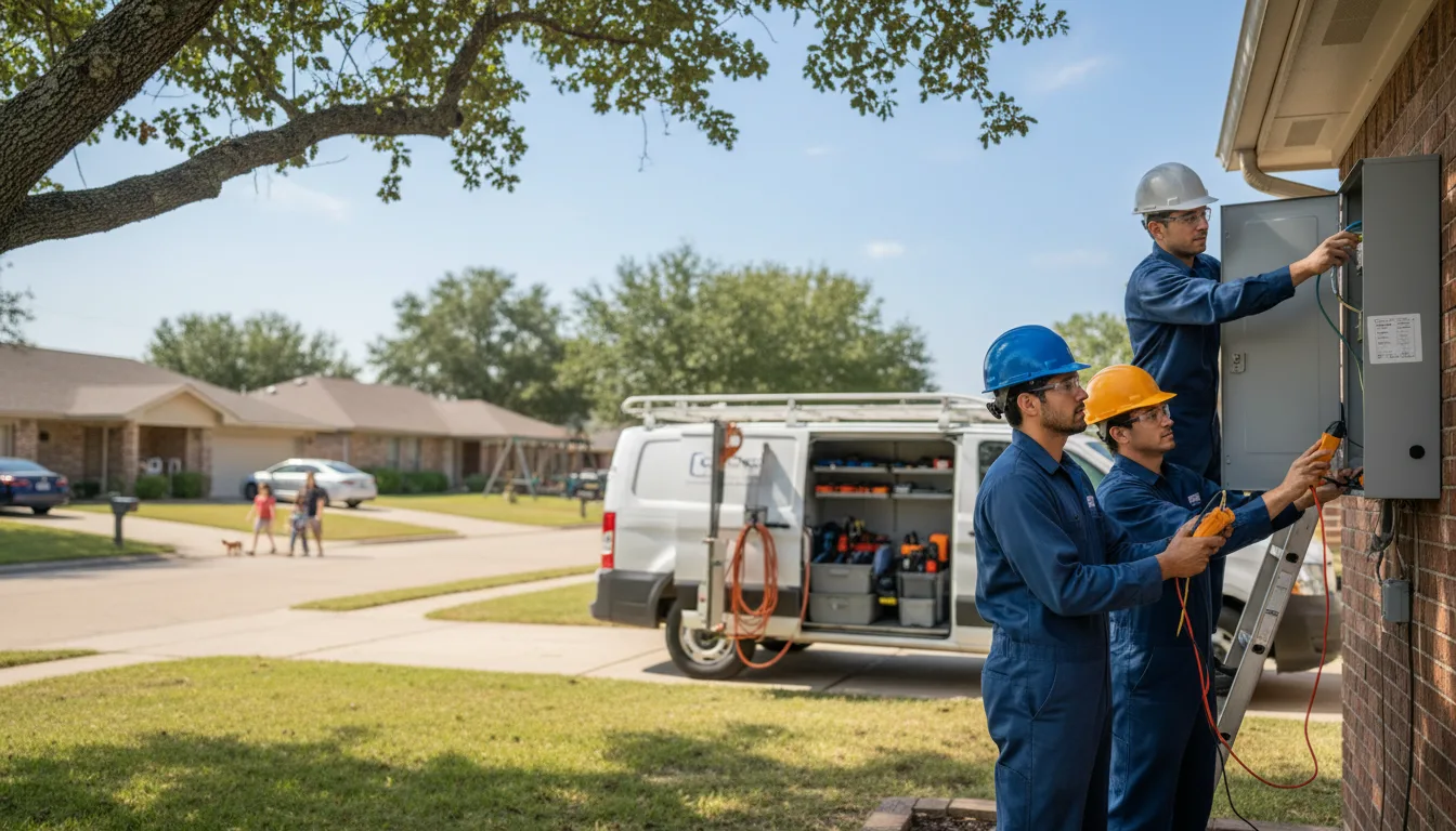 Certified electrician providing emergency electrical services in Prairie Hill, TX